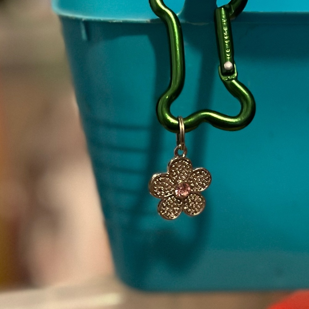 Flower dog collar charm